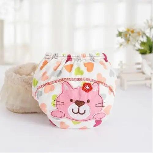 1Pcs Cute Baby Diapers Reusable Nappies Cloth Diaper Washable Cotton Training Pants Panties - BIG FRENCHIES