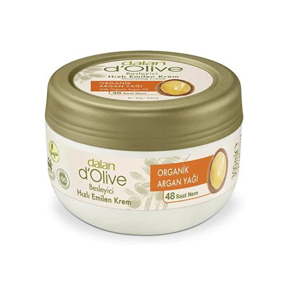 Dalan d'Olive Organic Argan Oil Moisturizing Cream - Non-Greasy, Long-Lasting Hydration for All Skin Types