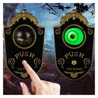 MEACAOFG Halloween Door Bell Animated Eyeball Door Bell MEACAOFG Decor Outside Scary Light Up Witch Prop for Party Hau