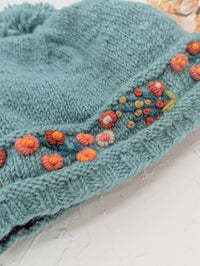Mathilde Wool Knit Embroidered Hat - BIG FRENCHIES