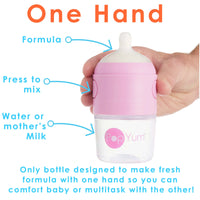 PopYum 5oz Anti-Colic Baby Bottle for Breast and Formula Feeding, 2-Pack, Pink, #1 Slow Flow Nipples - BIG FRENCHIES