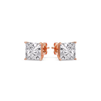 Princess-Cut Diamond Solitaire Stud Earrings (1 - 10ct | GIA & IGI Certified)