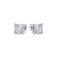 Princess-Cut Diamond Solitaire Stud Earrings (1 - 10ct | GIA & IGI Certified)