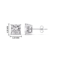 Princess-Cut Diamond Solitaire Stud Earrings (1 - 10ct | GIA & IGI Certified)