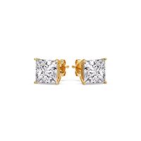 Princess-Cut Diamond Solitaire Stud Earrings (1 - 10ct | GIA & IGI Certified)