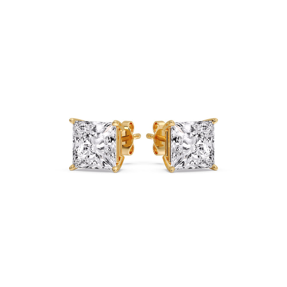 Princess-Cut Diamond Solitaire Stud Earrings (1 - 10ct | GIA & IGI Certified)