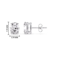 Classic Four Prong Oval Diamond Solitaire Stud Earrings (1.00 Ct - 10.00 Ct)