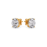 Classic Four Prong Oval Diamond Solitaire Stud Earrings (1.00 Ct - 10.00 Ct)