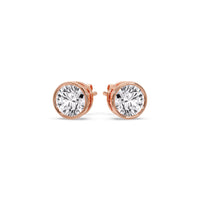 Bezel-Set Brilliant Round Diamond Solitaire Stud Earrings (1.00ct - 5.00ct)