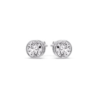 Bezel-Set Brilliant Round Diamond Solitaire Stud Earrings (1.00ct - 5.00ct)