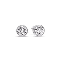Bezel-Set Brilliant Round Diamond Solitaire Stud Earrings (1.00ct - 5.00ct)