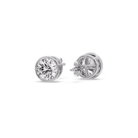 Bezel-Set Brilliant Round Diamond Solitaire Stud Earrings (1.00ct - 5.00ct)