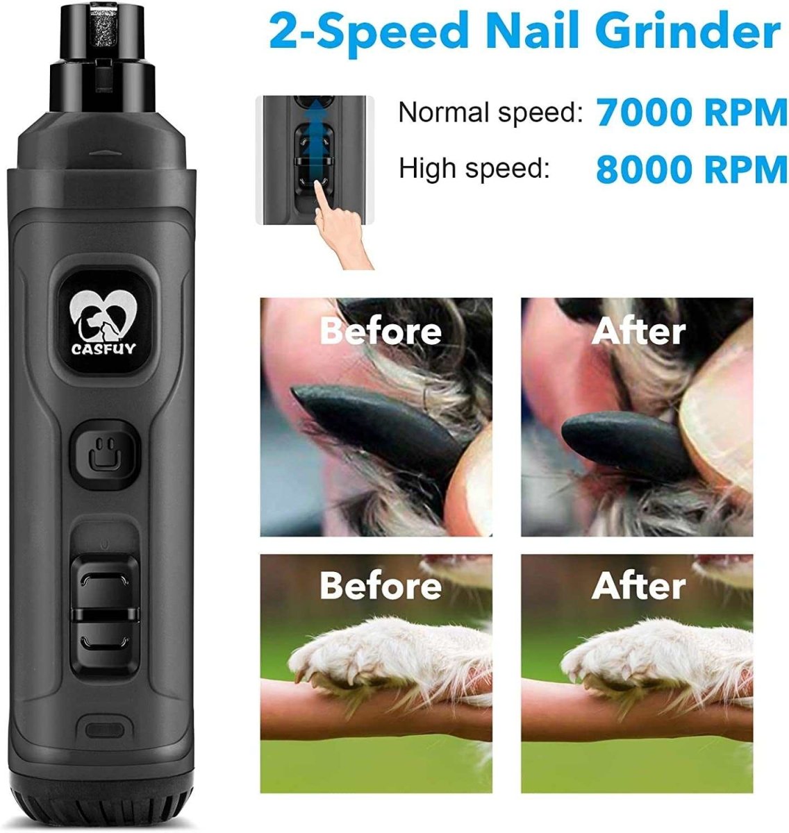 Dog nail easier with 2 LED Light - BIG FRENCHIES
