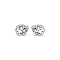 Bezel-Set Brilliant Round Diamond Solitaire Stud Earrings (1.00ct - 5.00ct)