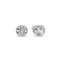 Bezel-Set Brilliant Round Diamond Solitaire Stud Earrings (1.00ct - 5.00ct)