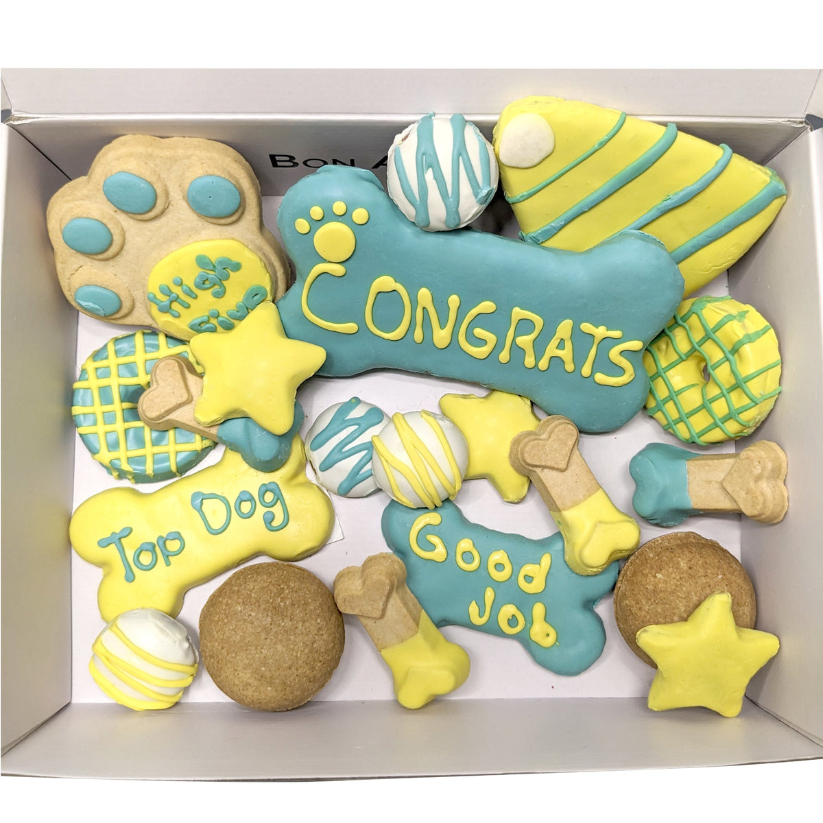 Congrats Themed Dog Treats Gift Box - BIG FRENCHIES