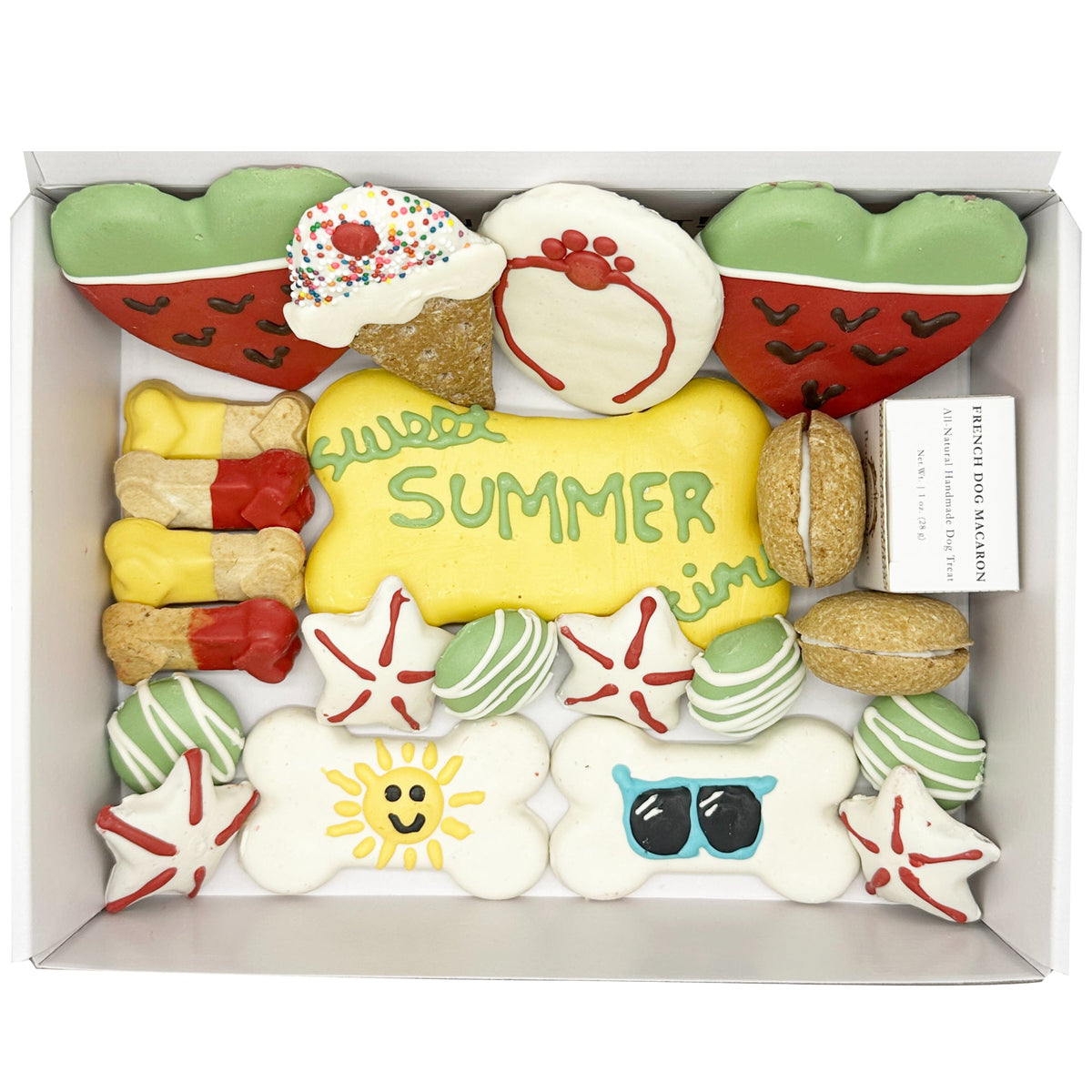 Summer Themed Dog Treats Gift Box - BIG FRENCHIES