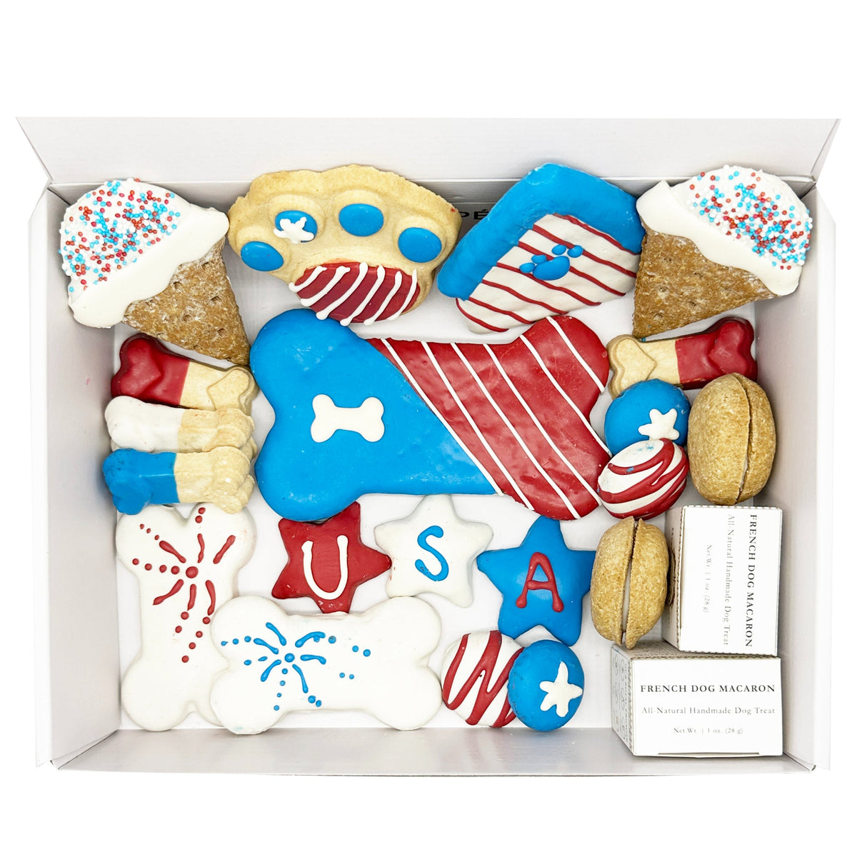 USA Themed Dog Treats Gift Box - BIG FRENCHIES