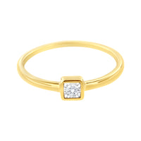 14K Yellow Gold Plated .925 Sterling Silver 1/20 cttw Miracle Set Diamond Promise Ring (J-K Color, I1-I2 Clarity) - Size 6
