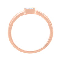 14K Rose Gold Plated .925 Sterling Silver 1/20 cttw Miracle Set Diamond Promise Ring (J-K Color, I1-I2 Clarity) - Size 6