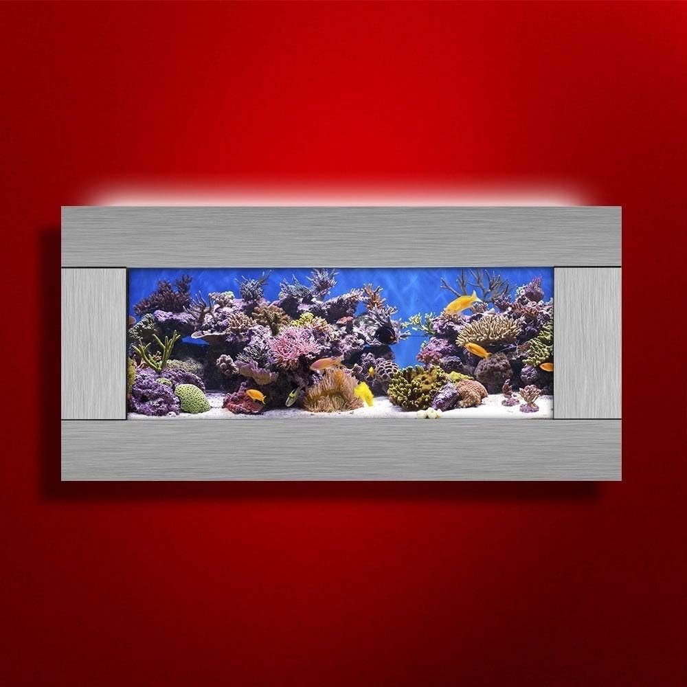 2.0 Wall Mounted Aquarium - Skyline - Silver Stainless Steel - BIG FRENCHIES