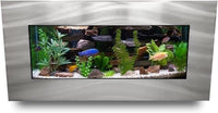 2.0 Wall Mounted Aquarium - Skyline - Silver Stainless Steel - BIG FRENCHIES