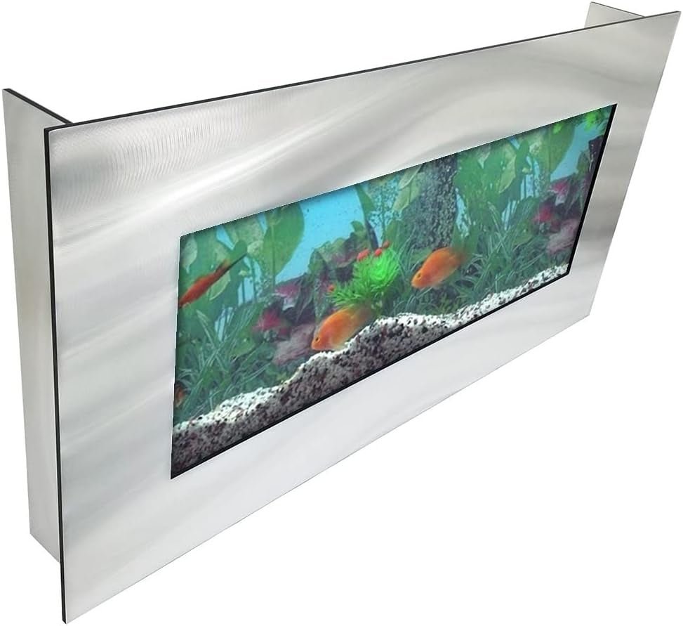 2.0 Wall Mounted Aquarium - Skyline - Silver Stainless Steel - BIG FRENCHIES