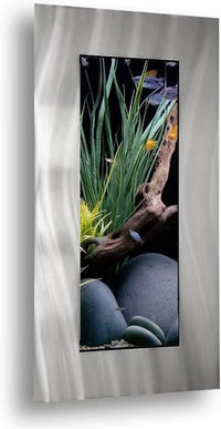 2.0 Wall Mounted Aquarium - Verticali Silver Stainless Steel - BIG FRENCHIES
