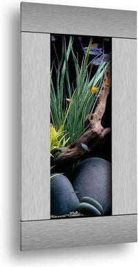 2.0 Wall Mounted Aquarium - Verticali Silver Stainless Steel - BIG FRENCHIES