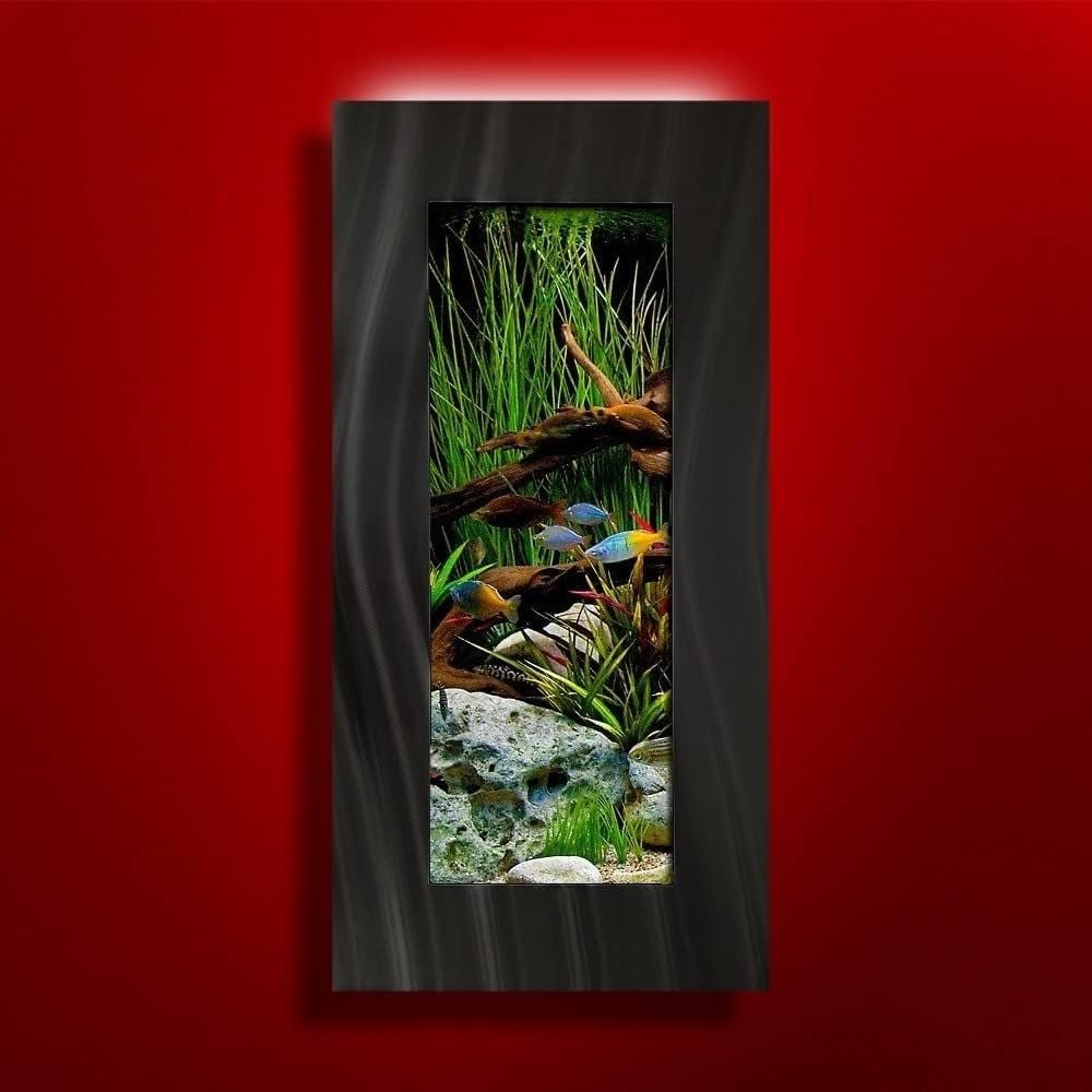 2.0 Wall Mounted Aquarium - Verticali Silver Stainless Steel - BIG FRENCHIES