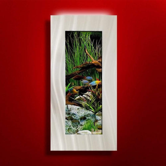 2.0 Wall Mounted Aquarium - Verticali Silver Stainless Steel - BIG FRENCHIES