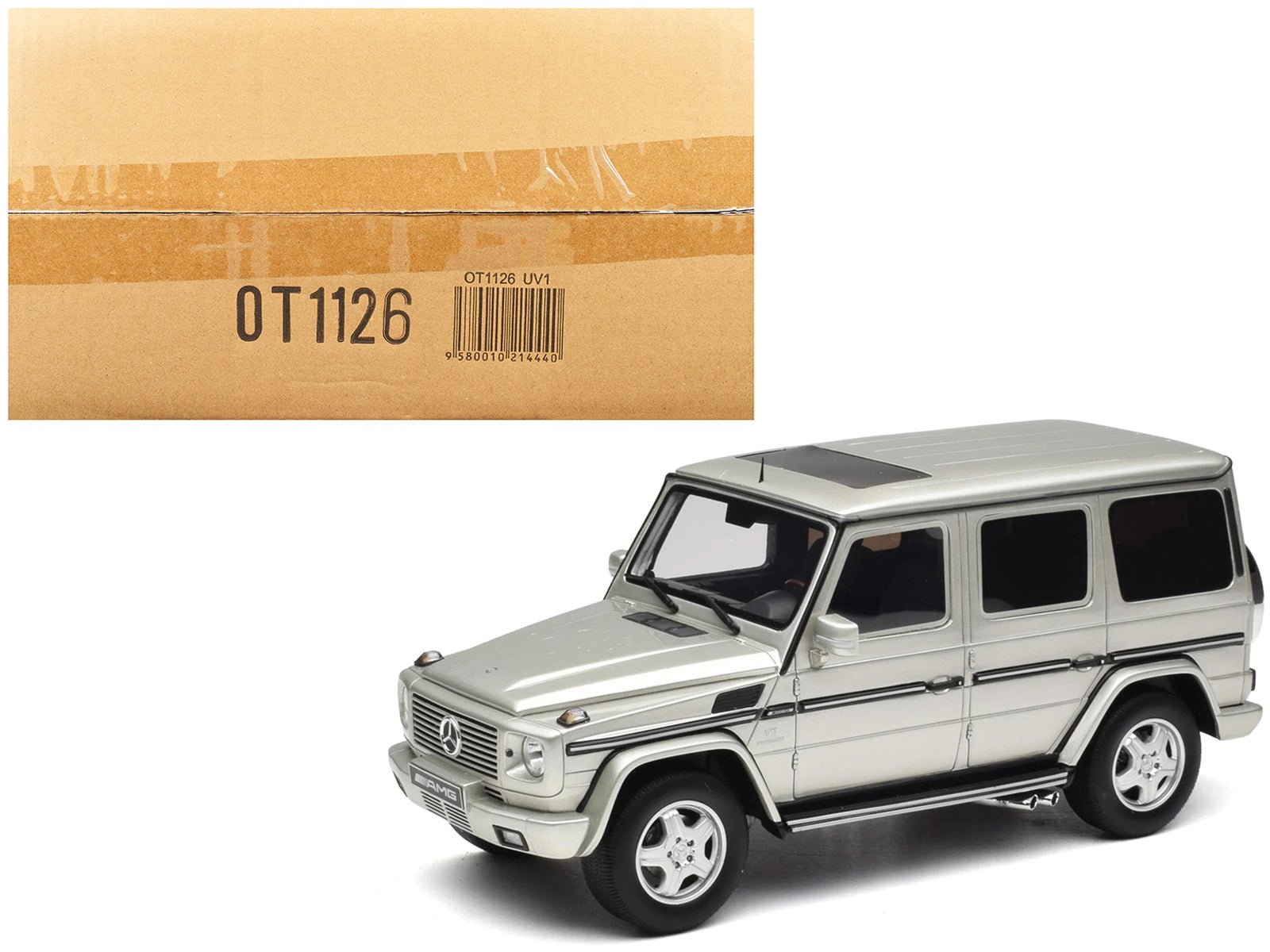 2003 Mercedes-Benz G-Class 55 AMG Iridium Silver Metallic Limited Edition to 999 pieces Worldwide 1/18 Model Car by Otto Mobile  free shipping USA