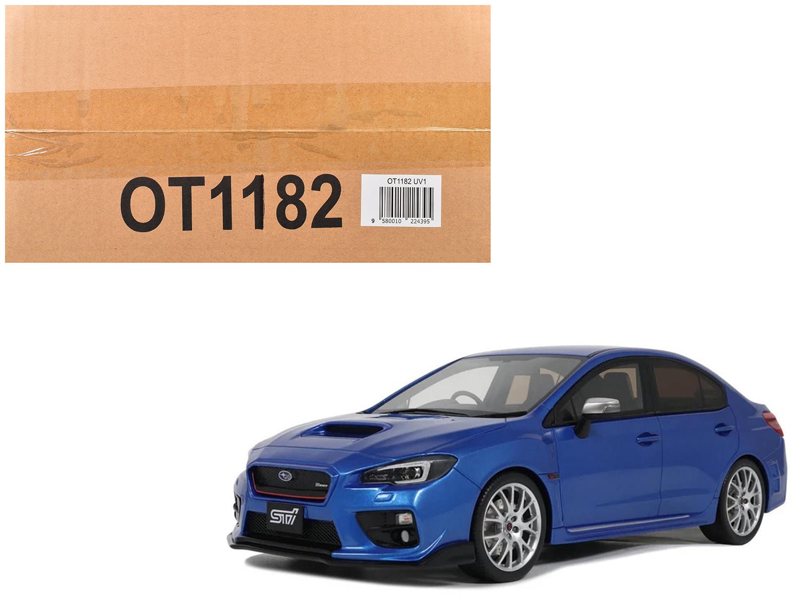 2015 Subaru WRX Sti S207 RHD (Right Hand Drive) Blue Pearl Metallic Limited Edition to 2000 pieces Worldwide 1/18 Model Car by Otto Mobile  free shipping USA
