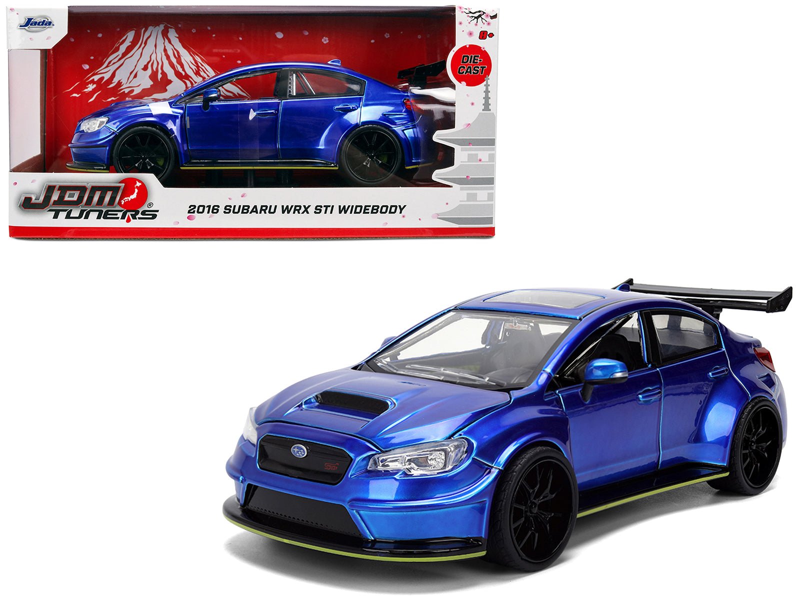 2016 Subaru WRX STI Widebody Blue Metallic "JDM Tuners" Series 1/24 Diecast Model Car by Jada  free shipping USA