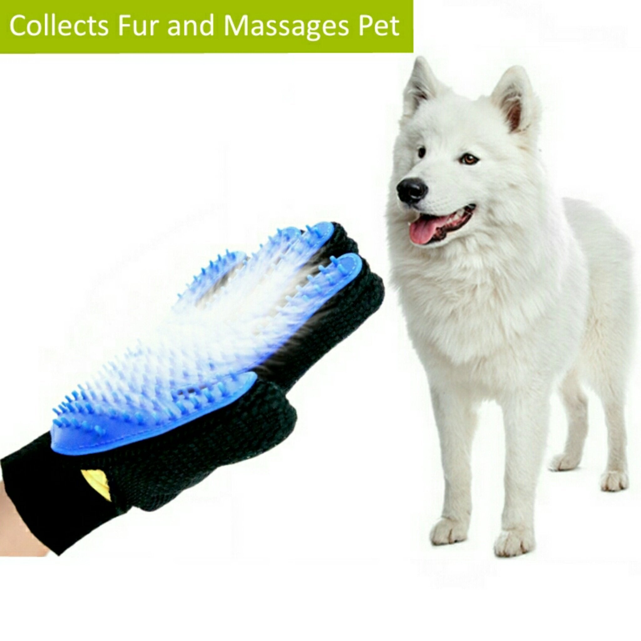 Mr. Peanut's 2 Pak HanD 259 Silicone Pins Pet Grooming Gloves - BIG FRENCHIES