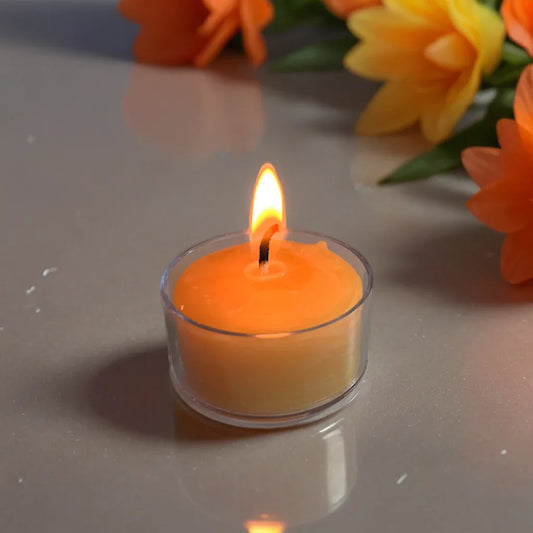 Clear Cupped Tealight Beeswax Candles BULK - BIG FRENCHIES