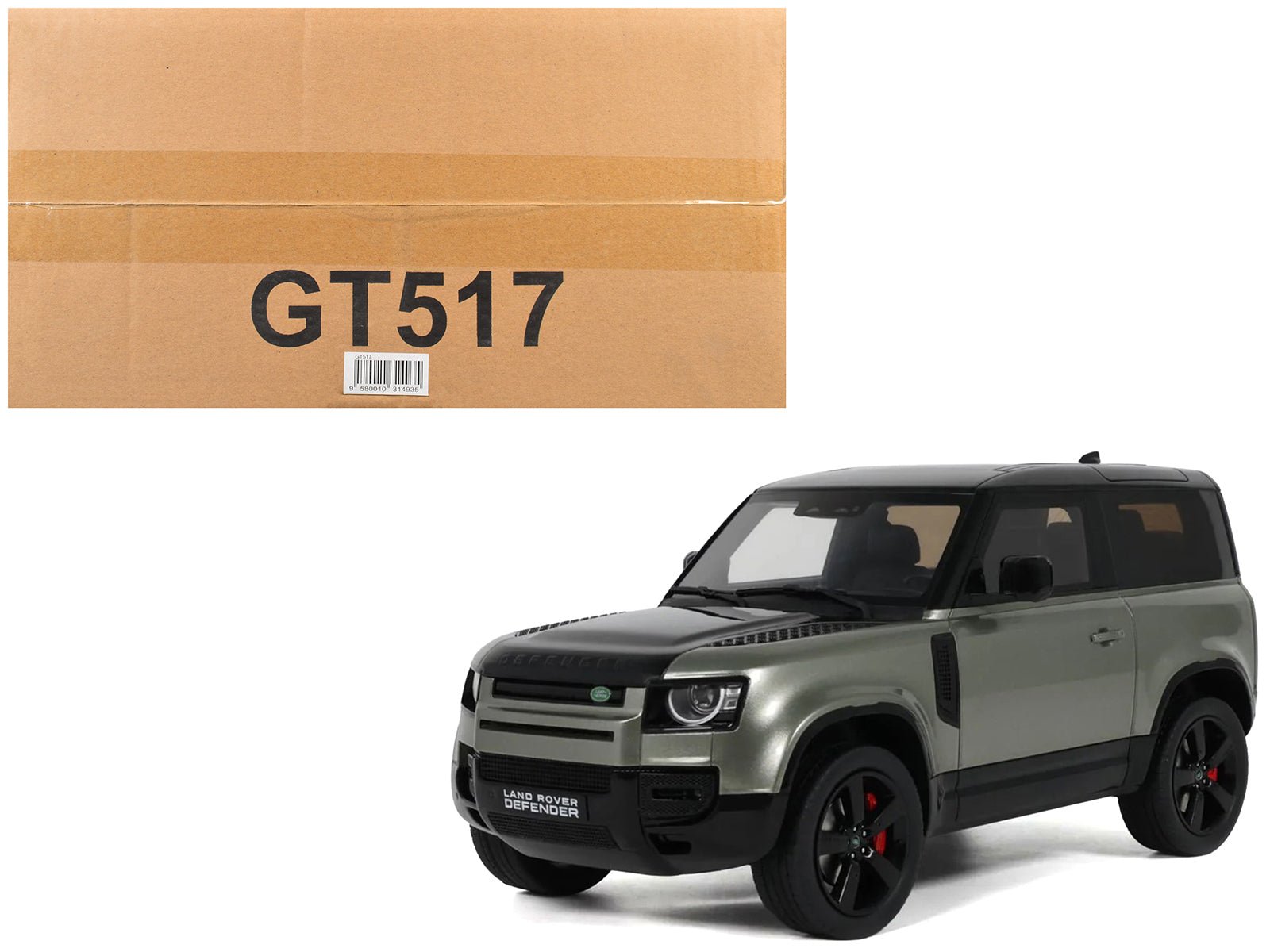 2021 Land Rover Defender 90 P400 X-Dynamic HSE Pangea Green Metallic 1/18 Model Car by GT Spirit  free shipping USA
