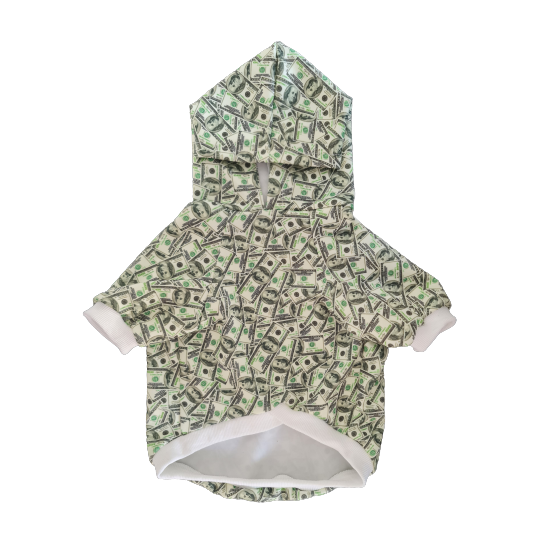 Money Print Dog Hoodie - BIG FRENCHIES