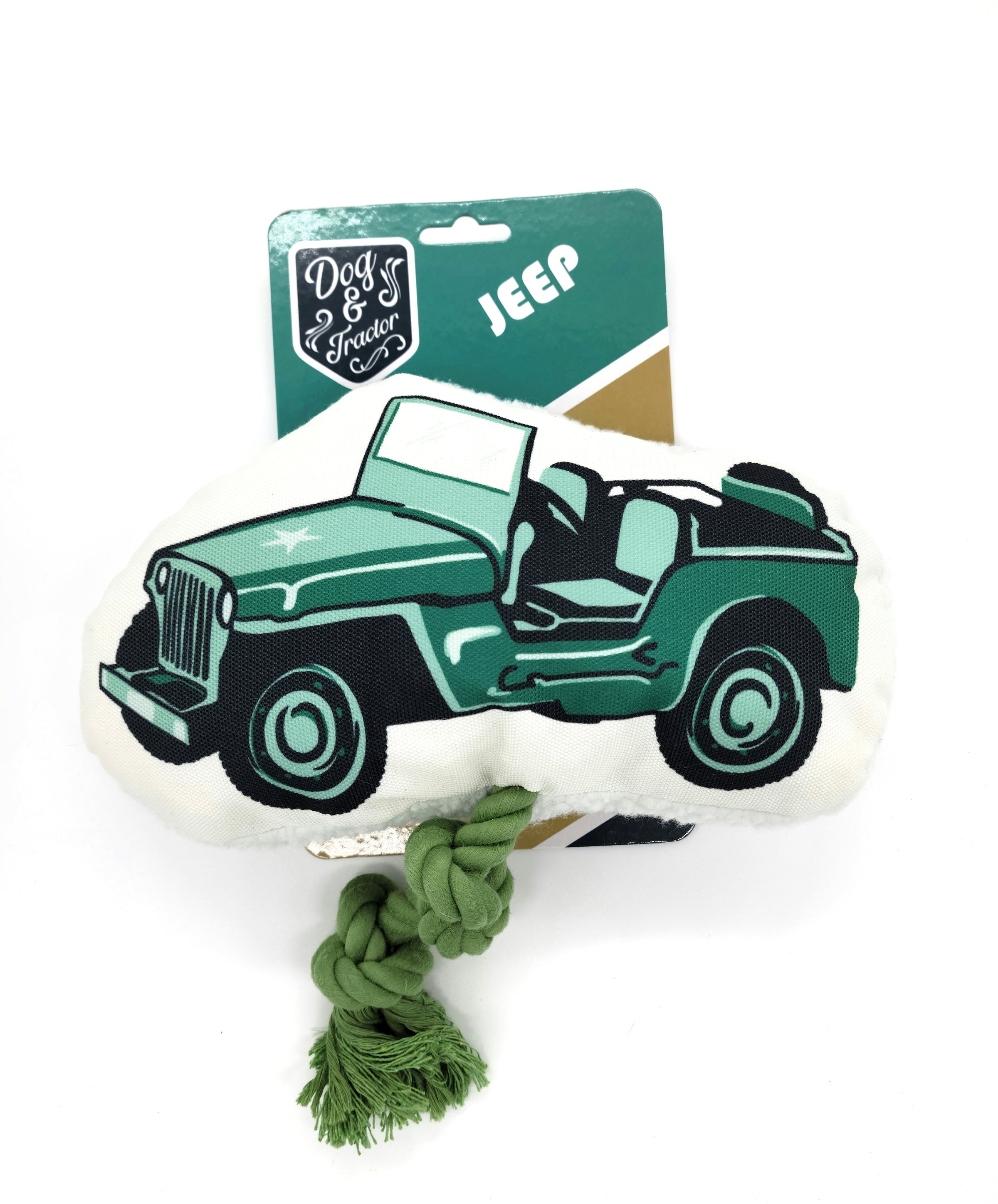 Country Living Retro Army Jeep with Squeaker & Crinkle Paper Plush Dog Toy - BIG FRENCHIES