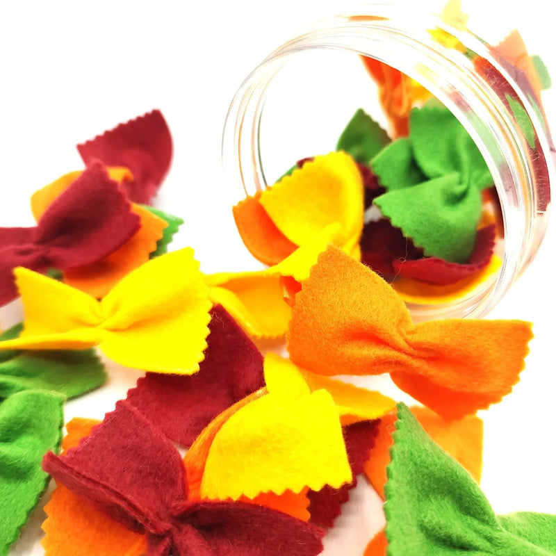 Pasta multi colored farfalle, bow tie play food - BIG FRENCHIES