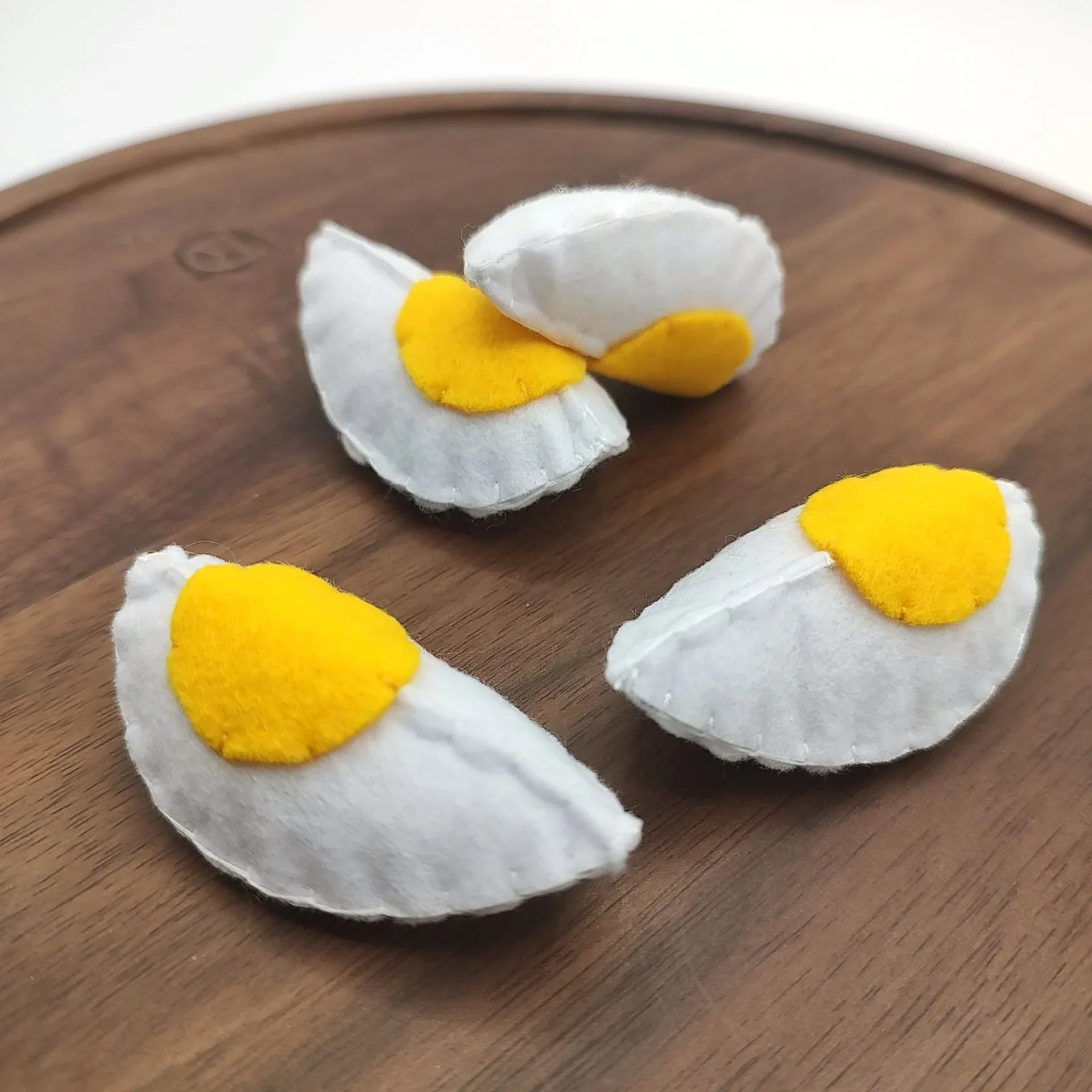 Egg quarter, felt play food - BIG FRENCHIES