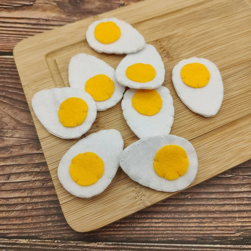 Egg slice ellipse, felt play food - BIG FRENCHIES