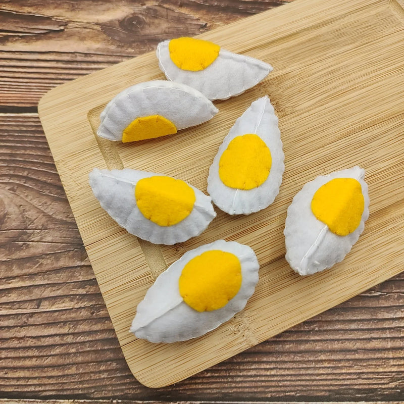 Egg quarter, felt play food - BIG FRENCHIES