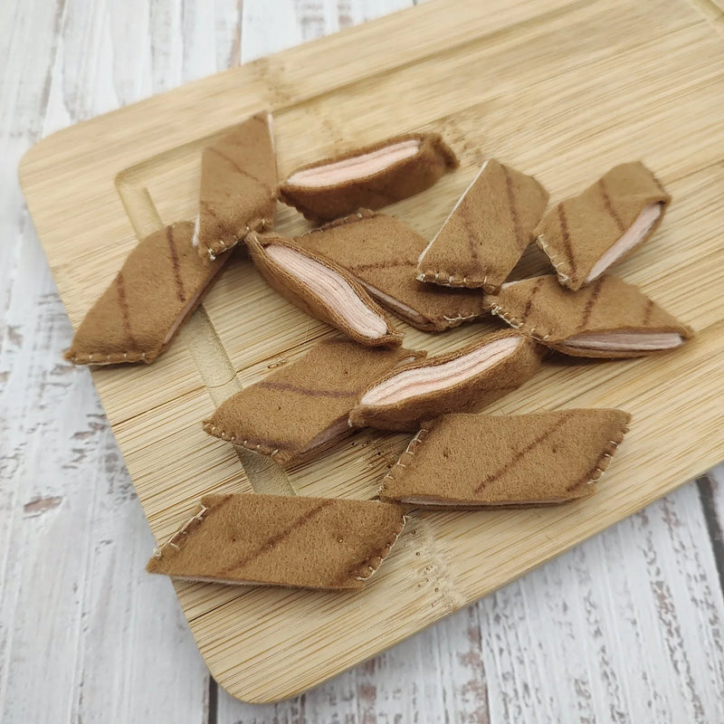 Felt pieces of chiken, play food - BIG FRENCHIES