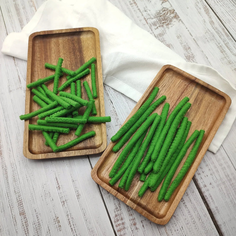 Green bean felt play food vegetable - BIG FRENCHIES