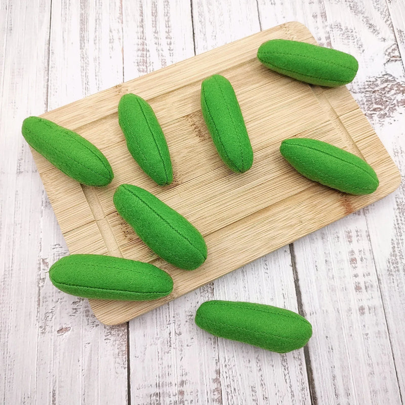 Mini cucumber felt play food vegetable - BIG FRENCHIES
