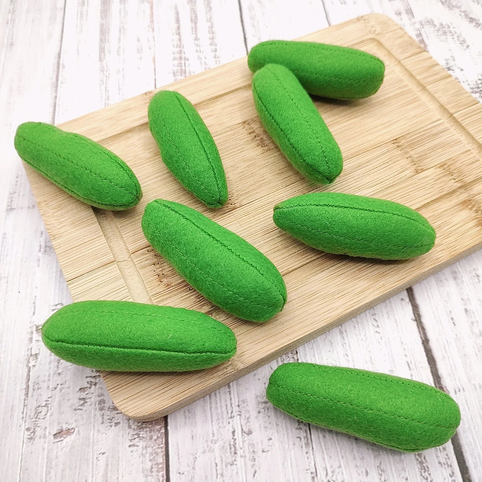 Mini cucumber felt play food vegetable - BIG FRENCHIES