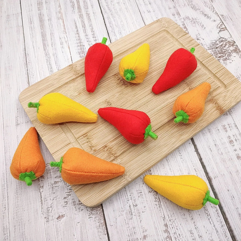 Mini sweet pepper felt play food vegetable - BIG FRENCHIES