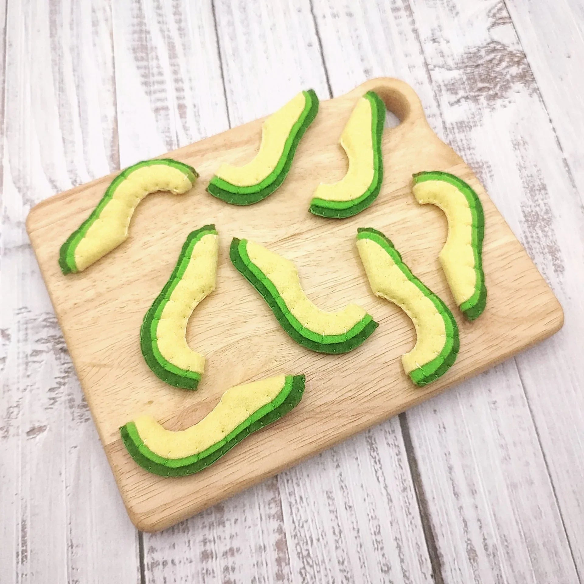 Avocado slice felt play food vegetable - BIG FRENCHIES