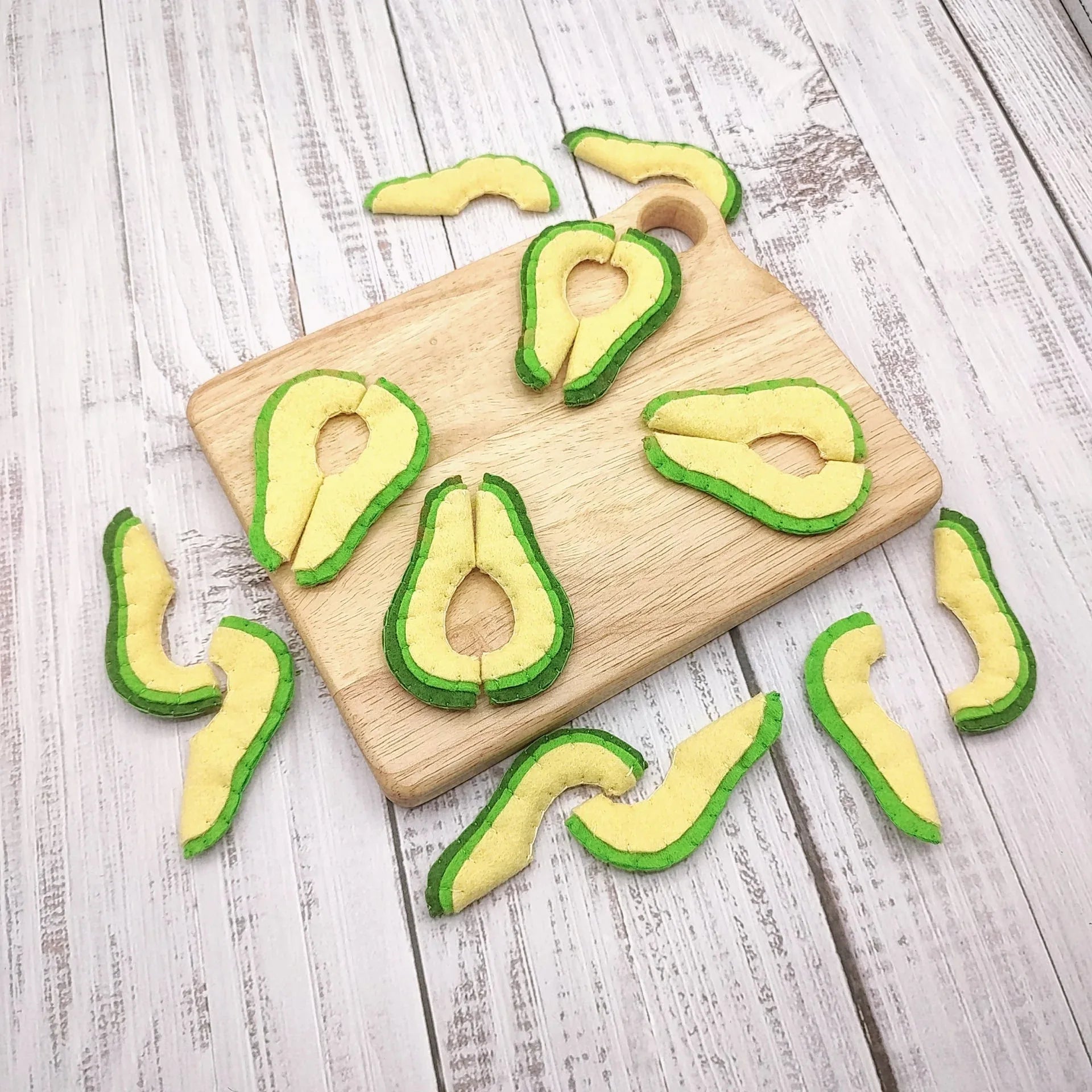 Avocado slice felt play food vegetable - BIG FRENCHIES